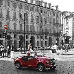 color photography car turin italy