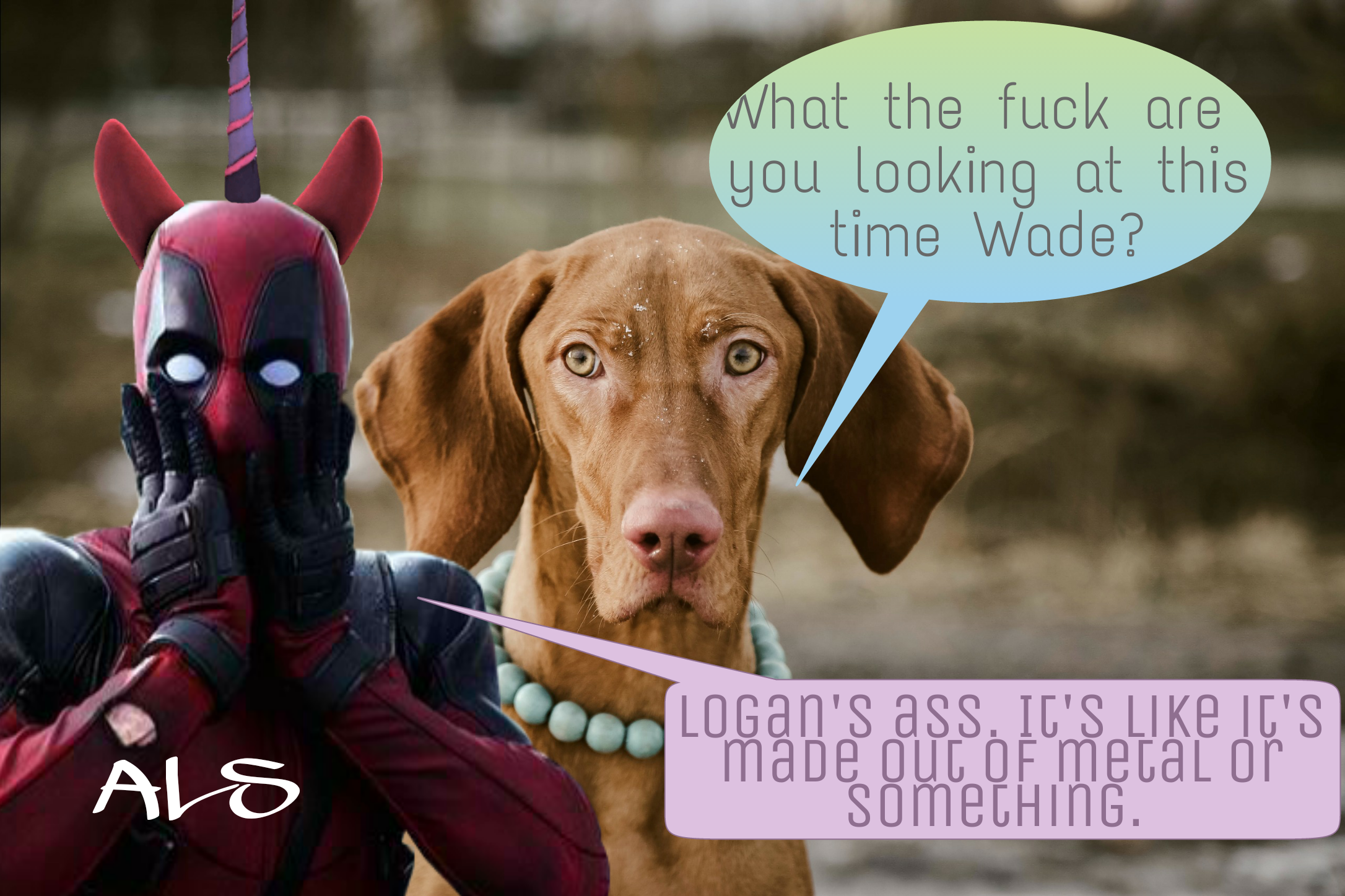 FreeToEdit Deadpool Dogremix Unicorn Logan Meme Remixit